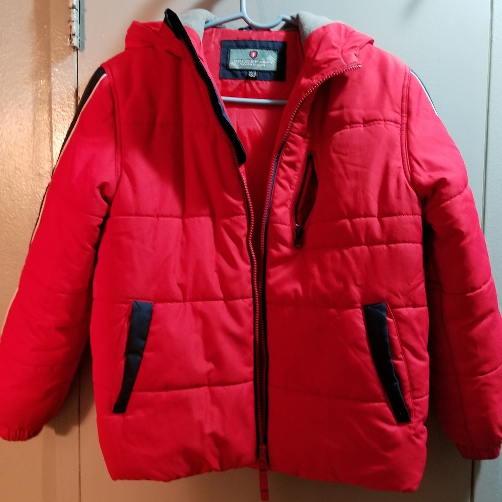 Protection System Boys Red down coat Size 10/12